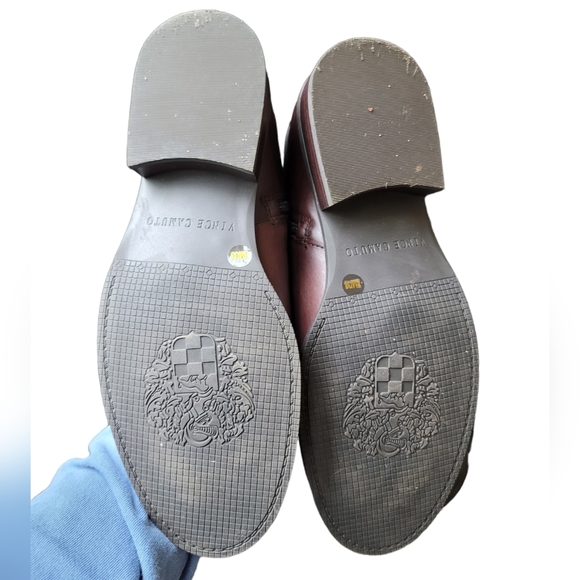 Vince Camuto Fabina Two Tone Knee High Crest Leather Boots Sz 8 - Picture 5 of 11